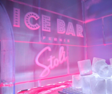 Inside the Ice Sculpted Fernie Ice Bar Inside the Ice Sculpted Fernie Ice Bar
