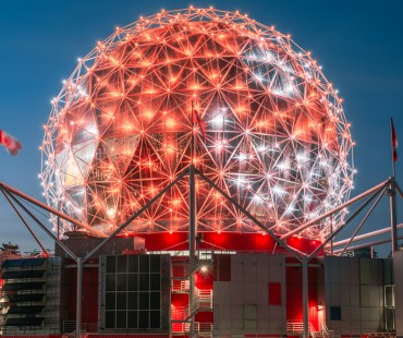 Glowing science dome in vancouver Glowing science dome in vancouver