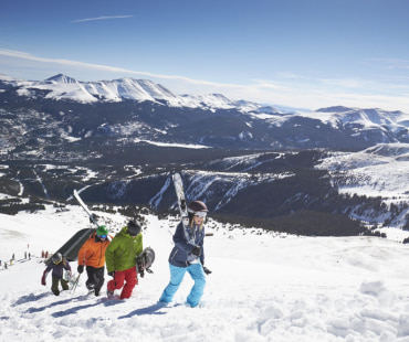 Skiers at Breckenridge High Alpine Skiers at Breckenridge High Alpine