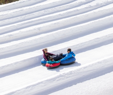 family going tube lane at Mammoth family going tube lane at Mammoth