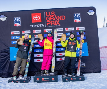 Winners on the podium at mammoth US Grand Prix Freestyle Winners on the podium at mammoth US Grand Prix Freestyle