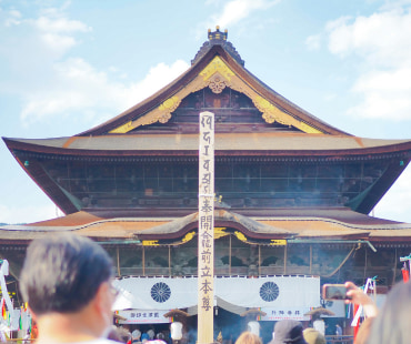 Zenkoji Temple filled with people Zenkoji Temple filled with people