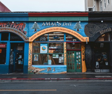 The colorful storefronts in Haight Ashbury The colorful storefronts in Haight Ashbury