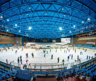 People enjoying the indoor ice rink People enjoying the indoor ice rink
