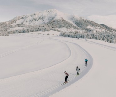 People adventuring on the Cross Country Ski Trails People adventuring on the Cross Country Ski Trails