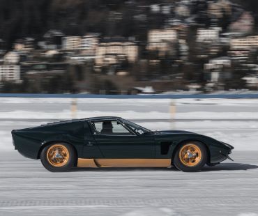 Car racing on the snowy roads Car racing on the snowy roads