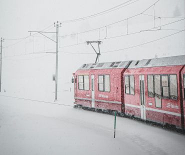 Snow covered train Snow covered train