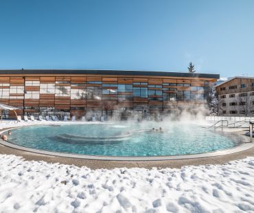 Beautiful snow surrounded thermal pools Beautiful snow surrounded thermal pools