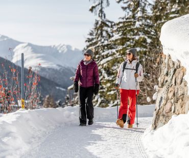 People walking in the deep snow People walking in the deep snow