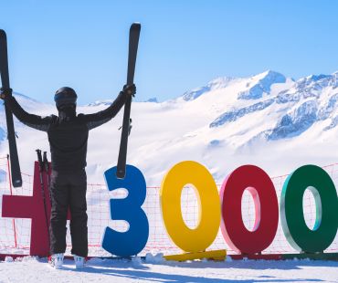The 3000 sign on the glacier The 3000 sign on the glacier