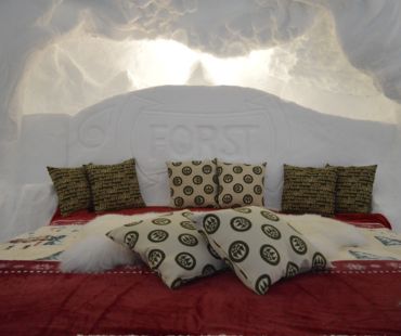 Bed in a icey igloo Bed in a icey igloo