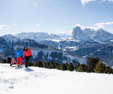 Family Tobogganing at Val Gardena Family Tobogganing at Val Gardena