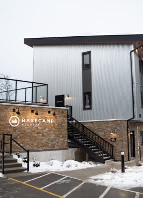 Winter Exterior of Basecamp Resorts