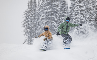 Snowboarders in Revelstoke