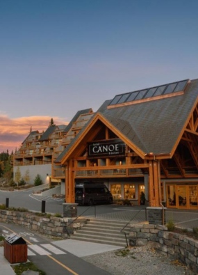 Sunset view at Hotel Canoe & Suites